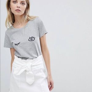 French Connection Wink Gray Tee T-shirt